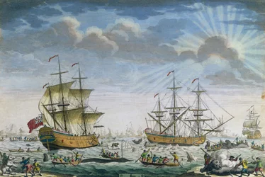 Valfångst, sent 1700-tal (färgstick)