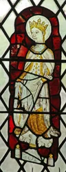Window Chap-Ed-Confessor kapell föreställande St Catherine