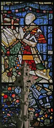 Window Ew föreställande Richard Beauchamp (sammansatt figur med kvinnligt ansikte)