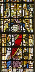 Fönster Ww föreställande en fragmentarisk figur
