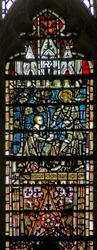 Fönster c6-7 som visar en uppståndelsescen: Noli Me Tangere
