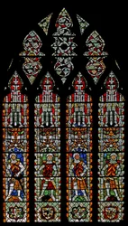 Fönster s4 föreställande De Clare-riddare och William Lord de la Zouche
