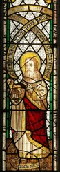 Fönster s5 som visar evangelisten: St Luke