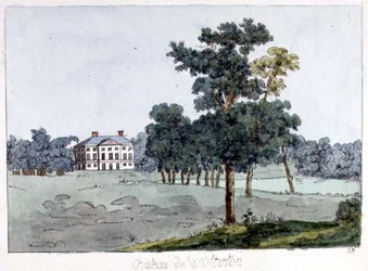 Wolterton Hall, Norfolk, Walpoles hem, illustration från William Watts 