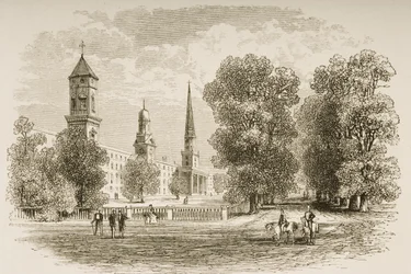Yale College, New Haven, i le c.1870, mai 