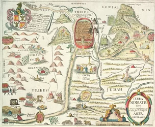 Terra Moriath Sive Solymarum Ager Suburbanus (färggravyr)