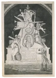 Pater Patriae, ca. 1800 (stipp- och linjegravyr med etsning på vävt papper)