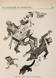 Illustration från Ciuffettinos äventyr