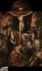 Korsfästelsen (olja på panel)