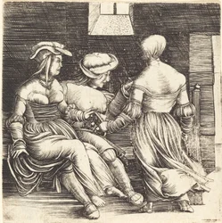 Ung man och pigor
