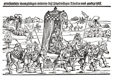 Fragment av en bredsida om den turkiska invasionen av Ungern