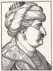 Porträtt av Sultan Suleiman I den magnifika