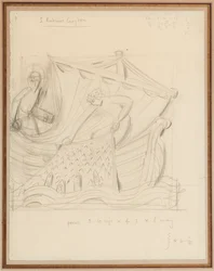 Kristus och det mirakulösa draget av fiskar, december 1933 (penna på papper)