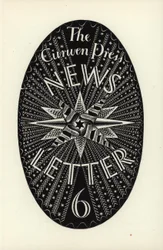 Design för The Curwen Press News-Letter, nummer 6, 1934 (trägravyr)