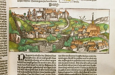Utsikt över staden Prag