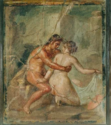 Erotisk scen, Pompeji, Italien (fresk)