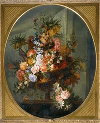 Blommor i en gyllene vas ...