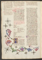 Hel sida: text, initial och vinstockar
