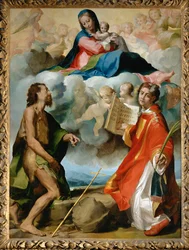 La Vierge glorieuse entre Saint Jean-Baptiste et Saint Etienne - Jungfrun i härlighet mellan Johannes Döparen och Sankt Stefan...