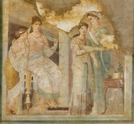Pompejanska damer med sin slavfrisör