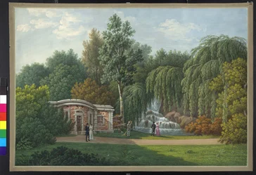 Utsikt över trädgården i Monza