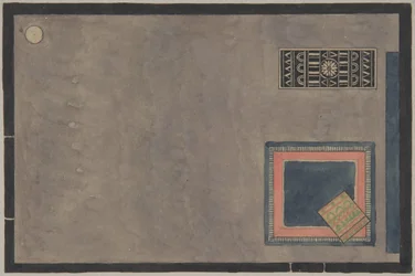 Utsikt över interiören för Parisutställningen 1925, med mattor, 1824.