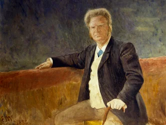 Porträtt av Björn Björnson (1859-1942), skådespelare och teaterchef, målning av Erik Werenskiold (1855-1938)