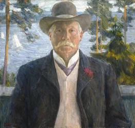 Porträtt av kompositören Thorvald Lammers 1841-1922, 1906.