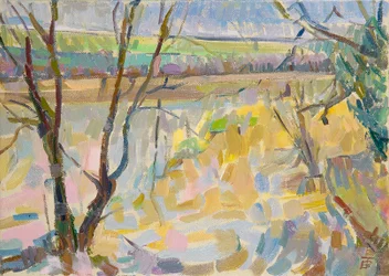 The Flooded Cherwell från Rousham II