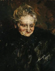 Porträtt av mamma av Ermenegildo Agazzi (1866-1945)