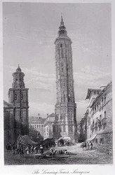 Det lutande tornet, Saragossa (gravyr)