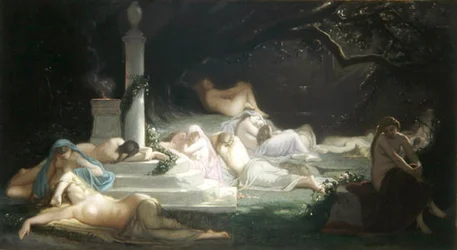 Nymfer vid graven av Adonis