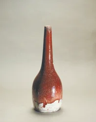 Porslinsvas med flambe emalj av Ernest Chaplet (1835-1909)
