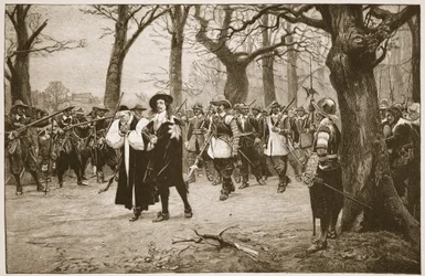 Charles I på väg till avrättning, illustration från 