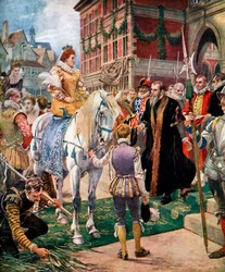 Drottning Elizabeth öppnar Royal Exchange 1570, c1920.