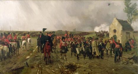 Wellingtons mars från Quatre Bras till Waterloo, 1878