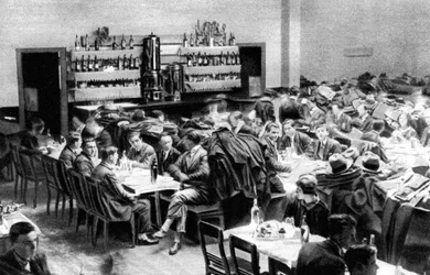 Restaurang för studenter, Paris, 1931.
