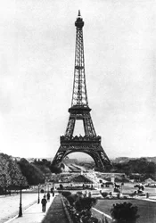 Eiffeltornet från Trocadero, Paris, 1931.