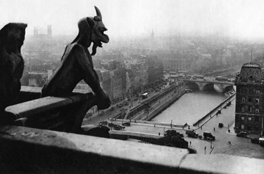 Floden Seine sett från ett torn i Notre Dame, Paris, 1931.