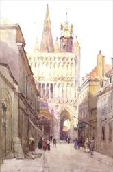Notre Dame, Dijon 1897 (akvarell)