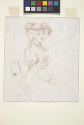 Sittande kvinna (monoprint)