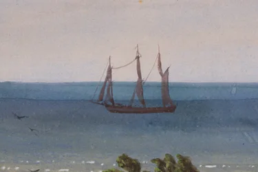 Detalj av Triptych of an Atoll, 1871