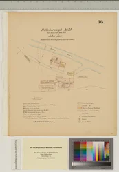 Plan för Hillsborough Mill, Middletown Township, Delware, illustration från 