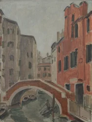 Kanal i Venedig, ca 1930 (olja på duk)