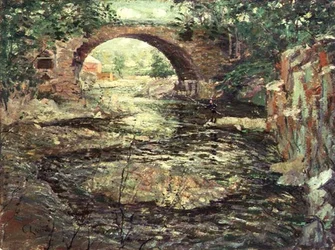 Old Stone Bridge (olja på duk)