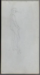 Skissbok, sidan 11: Figur i profil
