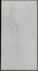 Skissbok, sidan 11: Figur i profil.
