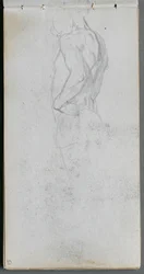 Skissbok, sidan 51: Figurstudie