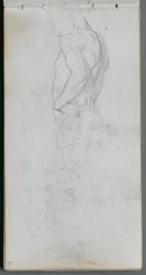 Skissbok, sid 51: Figurstudie.