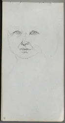 Skissbok, sidan 59: Study of a Face.